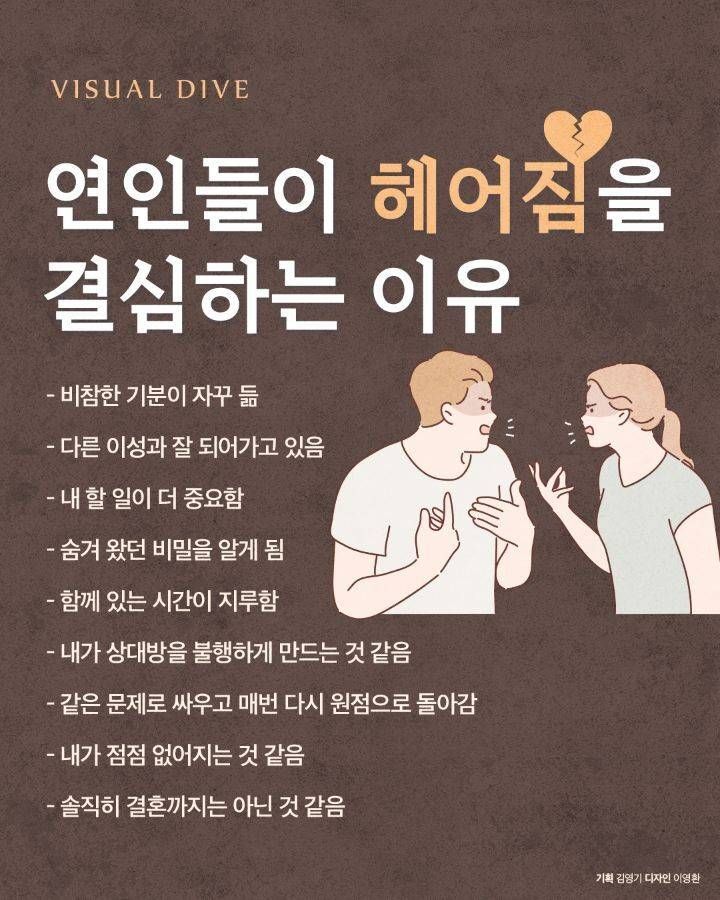 [유머] 연인들이 헤어짐을 결심하는 이유 -  와이드섬