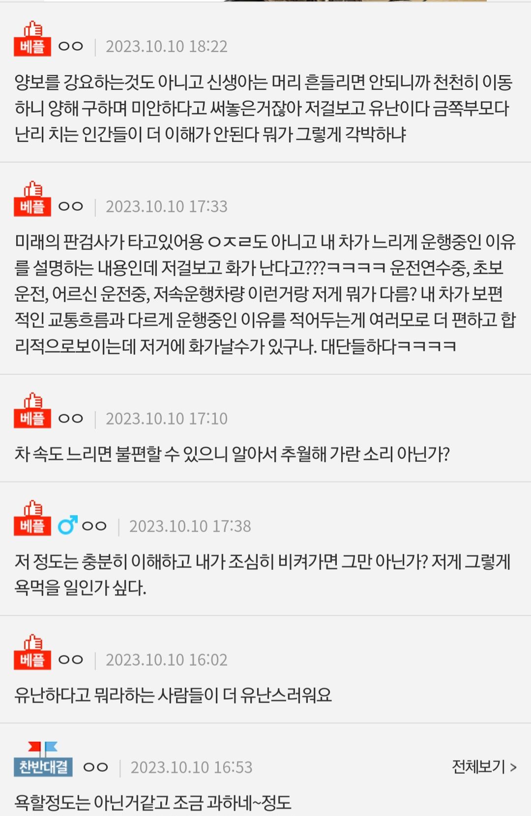 [유머] 출산 후 유난떠는 운전자 -  와이드섬